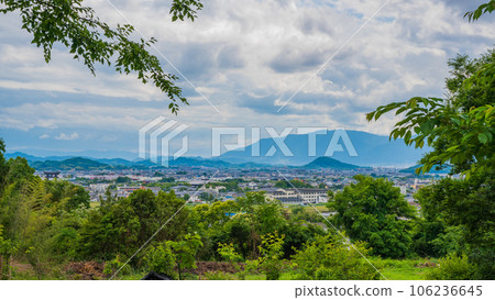Nara in May: Nara city and Yamato Sanzan from Yamanobe no Michi Nara in May: Nara city and Yamato Sanzan from Yamanobe no Michi 106236645