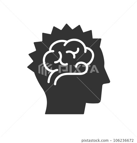 Epilepsy glyph icon on white background. Vector illustration. 106236672