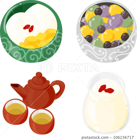 它是豆腐花、杏仁豆腐、土豆丸子和茶等美味而獨特的台灣甜點的象徵。 106236717