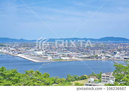 [View of Yonago City from Yonago Castle] Kume Town, Yonago City, Tottori Prefecture 106236987