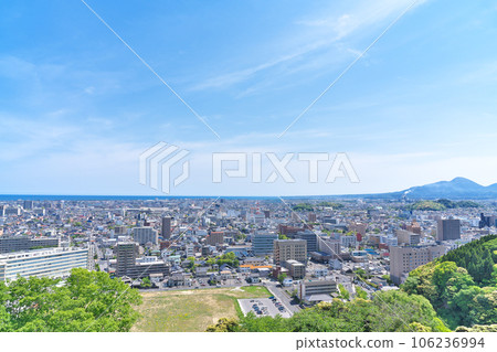 [View of Yonago City from Yonago Castle] Kume Town, Yonago City, Tottori Prefecture 106236994