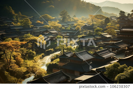 日本鄉村房屋和風景 106238307