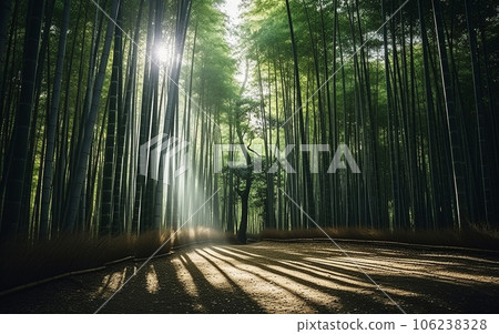 日本竹林和光景觀 日本竹林和光景觀 106238328