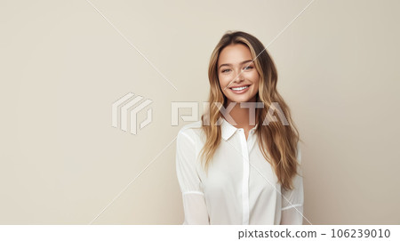 Beautiful smiling Caucasian woman AI image Beautiful smiling Caucasian woman AI image 106239010