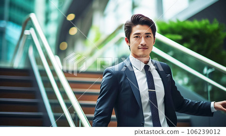Japanese businessman in an office building AI image Japanese businessman in an office building AI image 106239012
