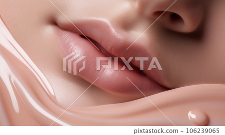 Cosmetic cream background. Created with generative Ai technology. 106239065