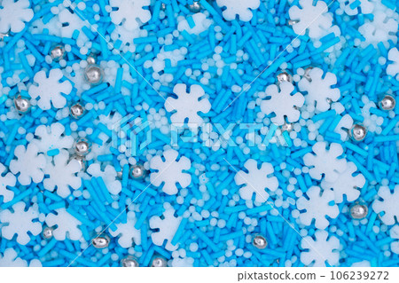 Christmas Sugar Sprinkle Close Up. Christmas Sugar Sprinkle Close Up. 106239272