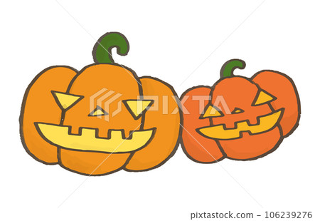 [Halloween] Illustration of a cute jack-o-lantern 106239276