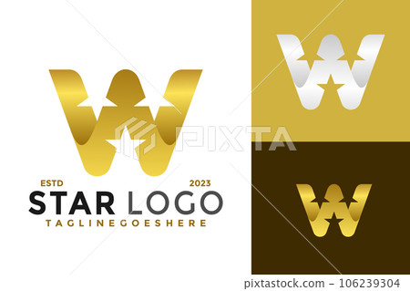 Letter W Golden Star logo design vector symbol icon illustration Letter W Golden Star logo design vector symbol icon illustration 106239304