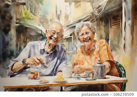 Traveling with senior east asian people, Generative AI Traveling with senior east asian people, Generative AI 106239509