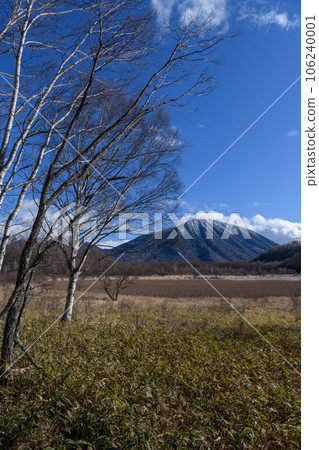 Odashirogahara and Mount Nantai in early winter Odashirogahara and Mount Nantai in early winter 106240001
