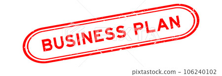 Grunge red business plan word rubber seal stamp on white background Grunge red business plan word rubber seal stamp on white background 106240102