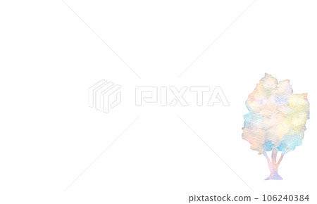 gentle watercolor snowy tree background illustration 106240384
