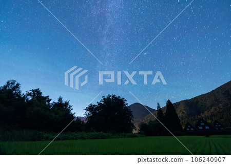 [白川鄉]夏日星夜的合掌造三胞胎 106240907