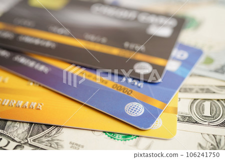 Credit card for online shopping, security finance business concept. 106241750