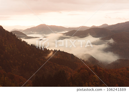 Misty mountain landscape Misty mountain landscape 106241889