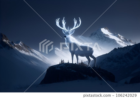 Fantastic reindeer AI image Fantastic reindeer AI image 106242029