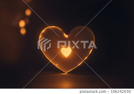 Faint glowing heart AI image Faint glowing heart AI image 106242030