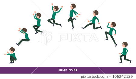 一組西裝外套男學生跳過 106242129