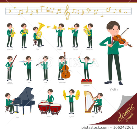 古典音樂表演中的一組西裝外套男學生 106242261