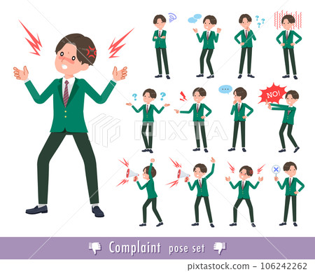 一組西裝外套男學生表達不滿 106242262