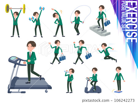 一組關於運動和運動的西裝外套男學生 一組關於運動和運動的西裝外套男學生 106242273