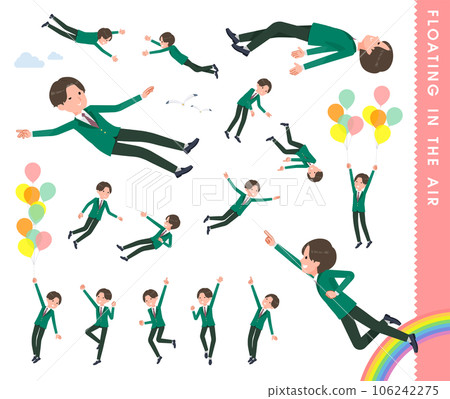 一組漂浮在空中的西裝外套男學生 106242275