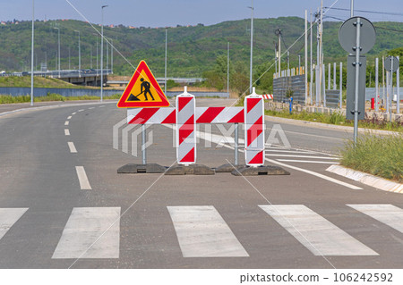 Road Works Sign Road Works Sign 106242592