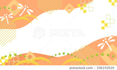 復古現代日式蜻蜓背景插畫 復古現代日式蜻蜓背景插畫 106242620