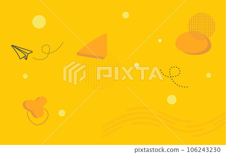 Seamless boho patterns with abstract art. Contemporary minimalistic trendy yellow backgrounds for kids. Seamless boho patterns with abstract art. Contemporary minimalistic trendy yellow backgrounds for kids. 106243230