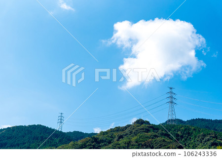 Steel towers and transmission lines that carry electricity to the mountains Safe, secure and clean image Steel towers and transmission lines that carry electricity to the mountains Safe, secure and clean image 106243336