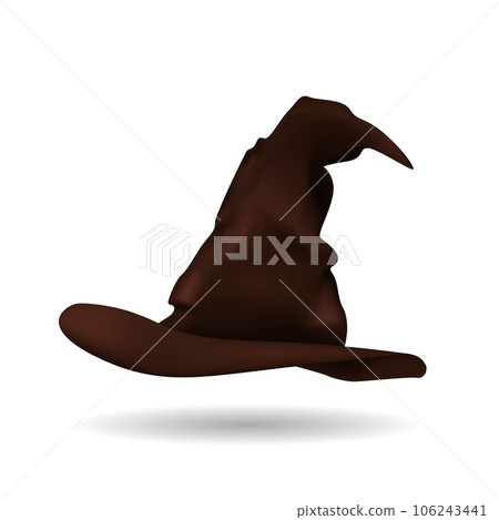 Witch hat cartoon illustration, Vector magic hat Witch hat cartoon illustration, Vector magic hat 106243441