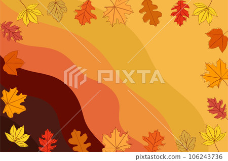 Vector background of autumn foliage. Autumn leaves. Hand drawn autumn wallpaper. Vector illustration Vector background of autumn foliage. Autumn leaves. Hand drawn autumn wallpaper. Vector illustration 106243736