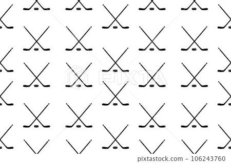 Hockey seamless pattern. Simple illustration of hockey vector seamless pattern for web design. Vector Hockey seamless pattern. Simple illustration of hockey vector seamless pattern for web design. Vector 106243760