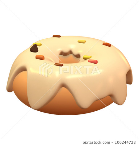 A cream 3D Donut A cream 3D Donut 106244728