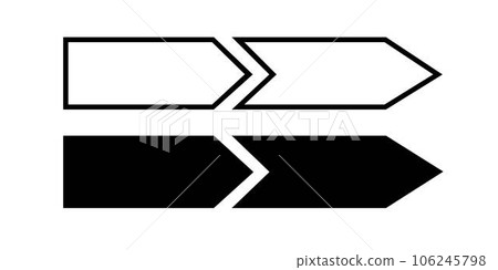 Arrows simple hand drawn vector illustration, free form sign pointing to right, showing direction Arrows simple hand drawn vector illustration, free form sign pointing to right, showing direction 106245798