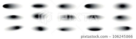 Shadow with drop effect, black box and shade. Circular design at the bottom, line pack, floor elements, round ball, and oval shapes. Flat vector illustrations isolated in background. Shadow with drop effect, black box and shade. Circular design at the bottom, line pack, floor elements, round ball, and oval shapes. Flat vector illustrations isolated in background. 106245866