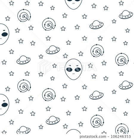 alien spaceships space stars coloring doodle line alien spaceships space stars coloring doodle line 106246353