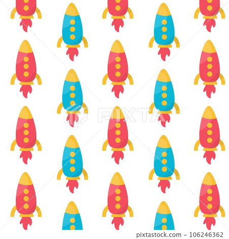 rocket space stars fly children pattern vector rocket space stars fly children pattern vector 106246362
