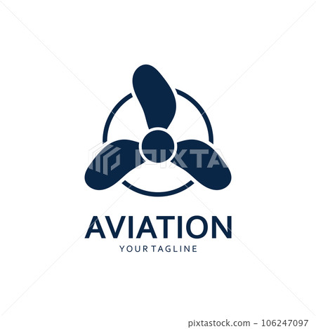 Propeller Flat Design Template with Simple Concept Vector. 106247097