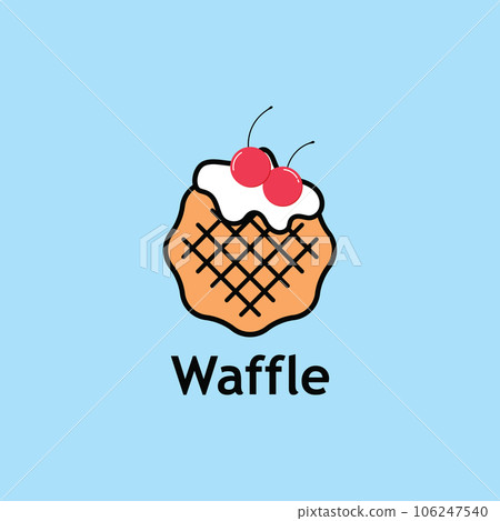 Delicious Belgian Waffle Logo Template 106247540