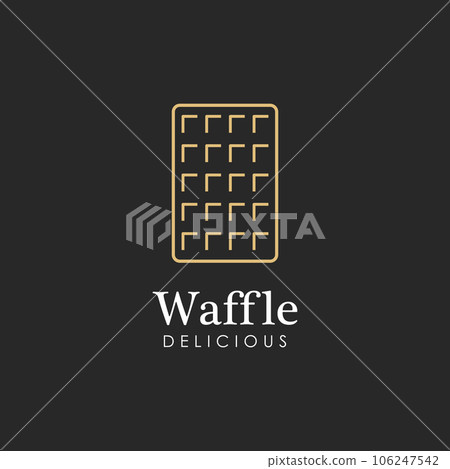 Delicious Belgian Waffle Logo Template 106247542