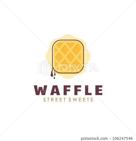 Delicious Belgian Waffle Logo Template 106247546