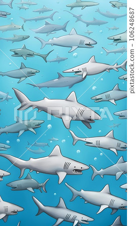 seamless pattern with shark seamless pattern with shark 106248687