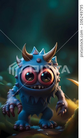 Monster 3d cartoon character illustration Monster 3d cartoon character illustration 106249795