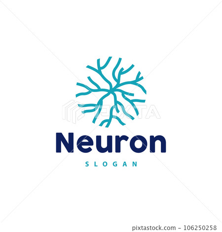 Neuron Logo, Neuron Nerve or Seaweed Vector Abstract Molecule Design, Template Illustration Neuron Logo, Neuron Nerve or Seaweed Vector Abstract Molecule Design, Template Illustration 106250258