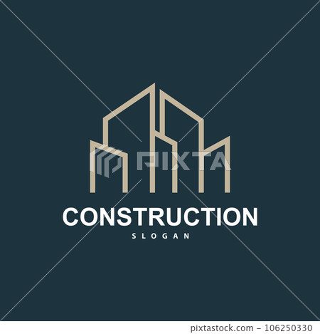 Building Real Estate Apartment Construction Logo, Elegant Premium Rustic Monogram Vector Design 106250330