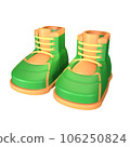 3D icon hiking boots rendered isolated on the transparent background 106250824
