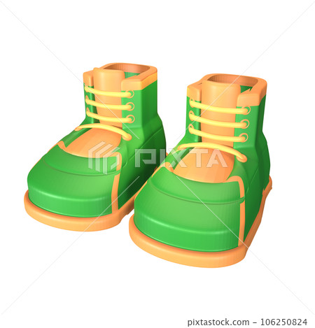 3D icon hiking boots rendered isolated on the transparent background 106250824