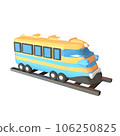 3D icon train rendered isolated on the transparent background 106250825